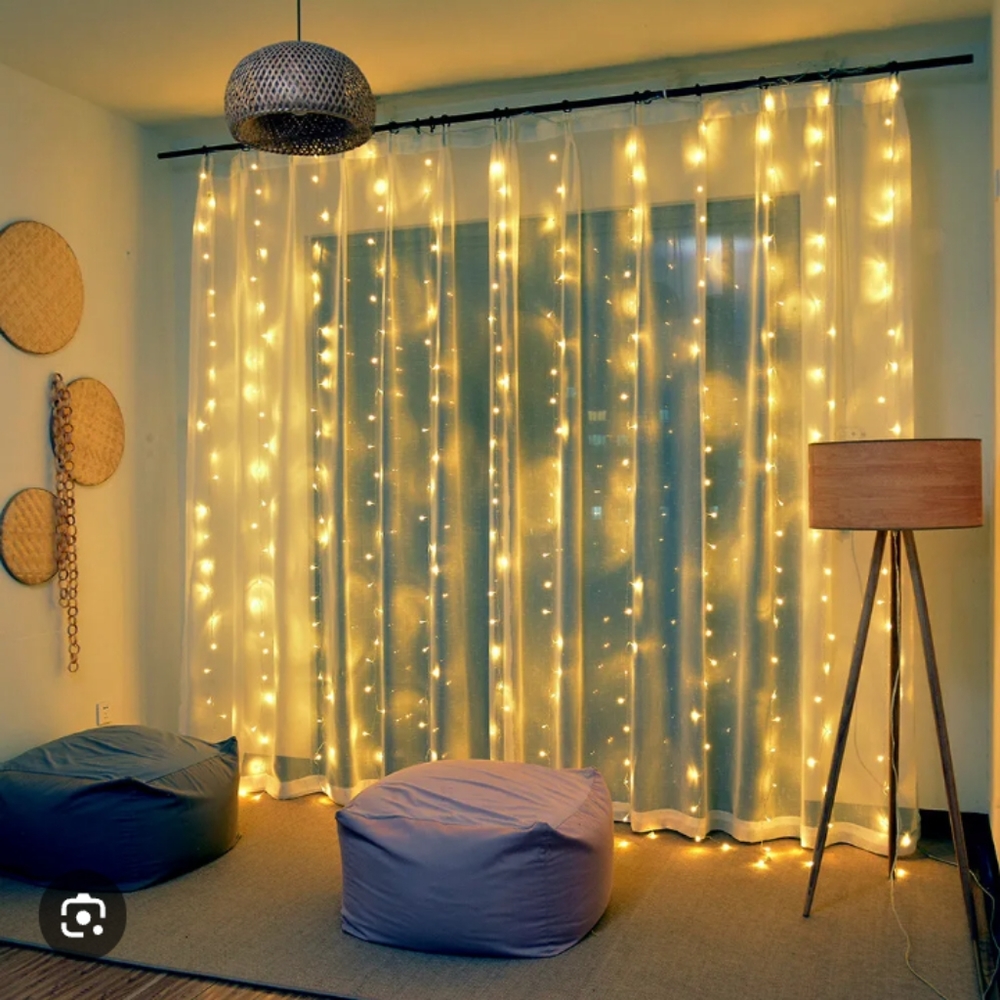 NIB SET OF 8 STRING LIGHT CURTAINS!